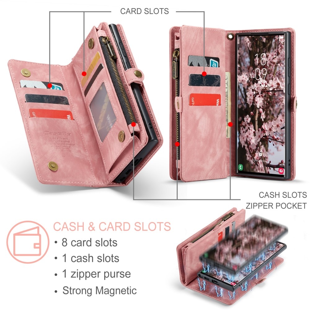 Samsung Galaxy S25 Ultra Multi-slot Wallet Case Pink