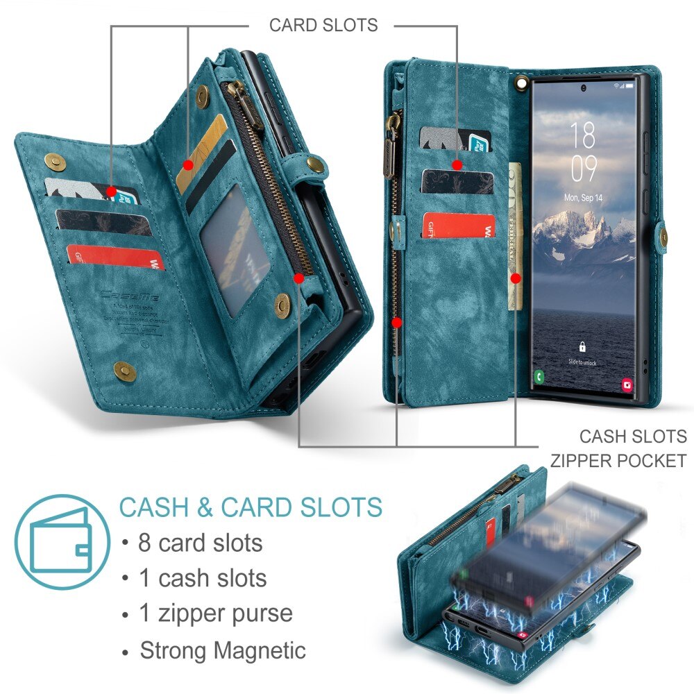 Samsung Galaxy S25 Ultra Multi-slot Wallet Case Blue