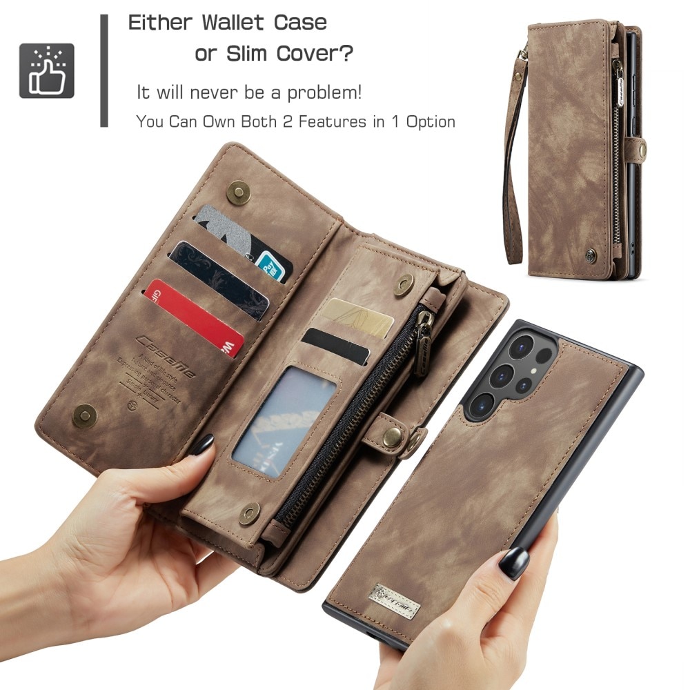 Samsung Galaxy S25 Ultra Multi-slot Wallet Case Brown