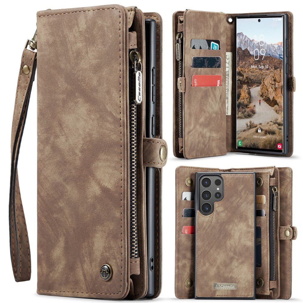 Samsung Galaxy S25 Ultra Multi-slot Wallet Case Brown