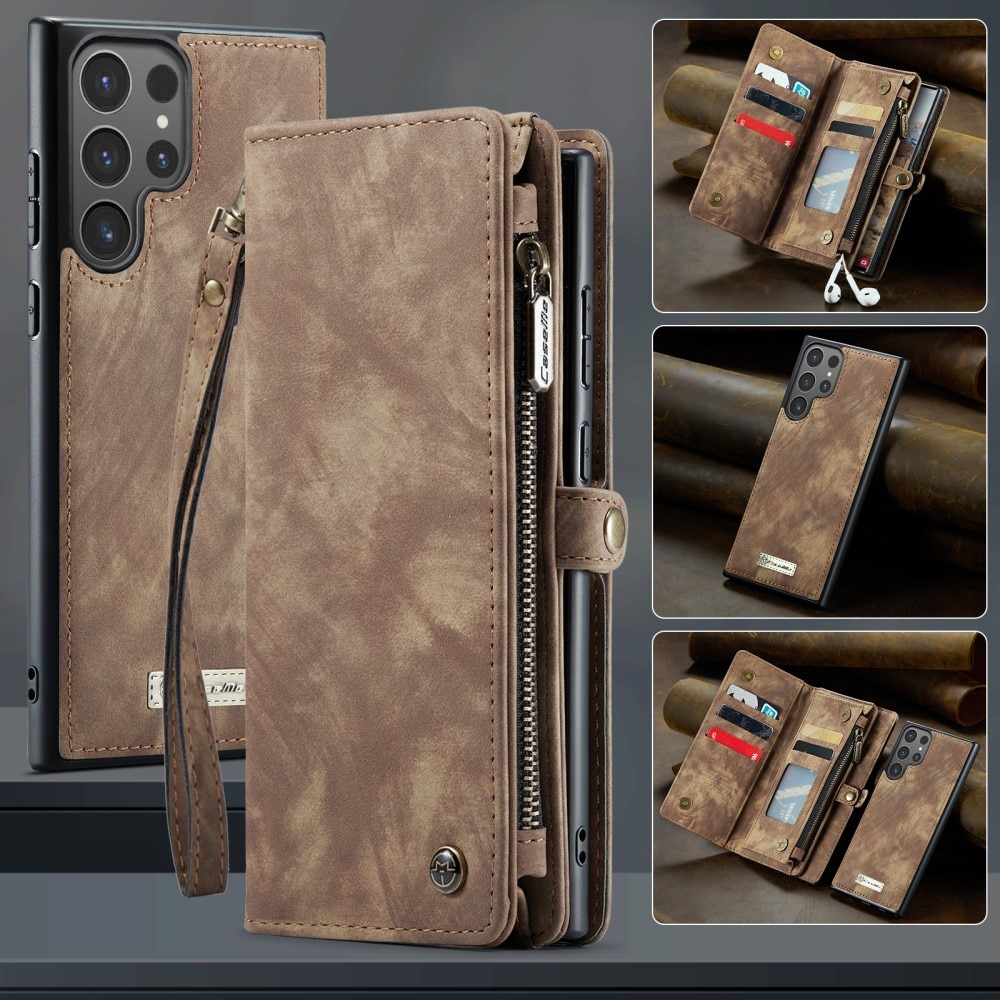 Samsung Galaxy S25 Ultra Multi-slot Wallet Case Brown