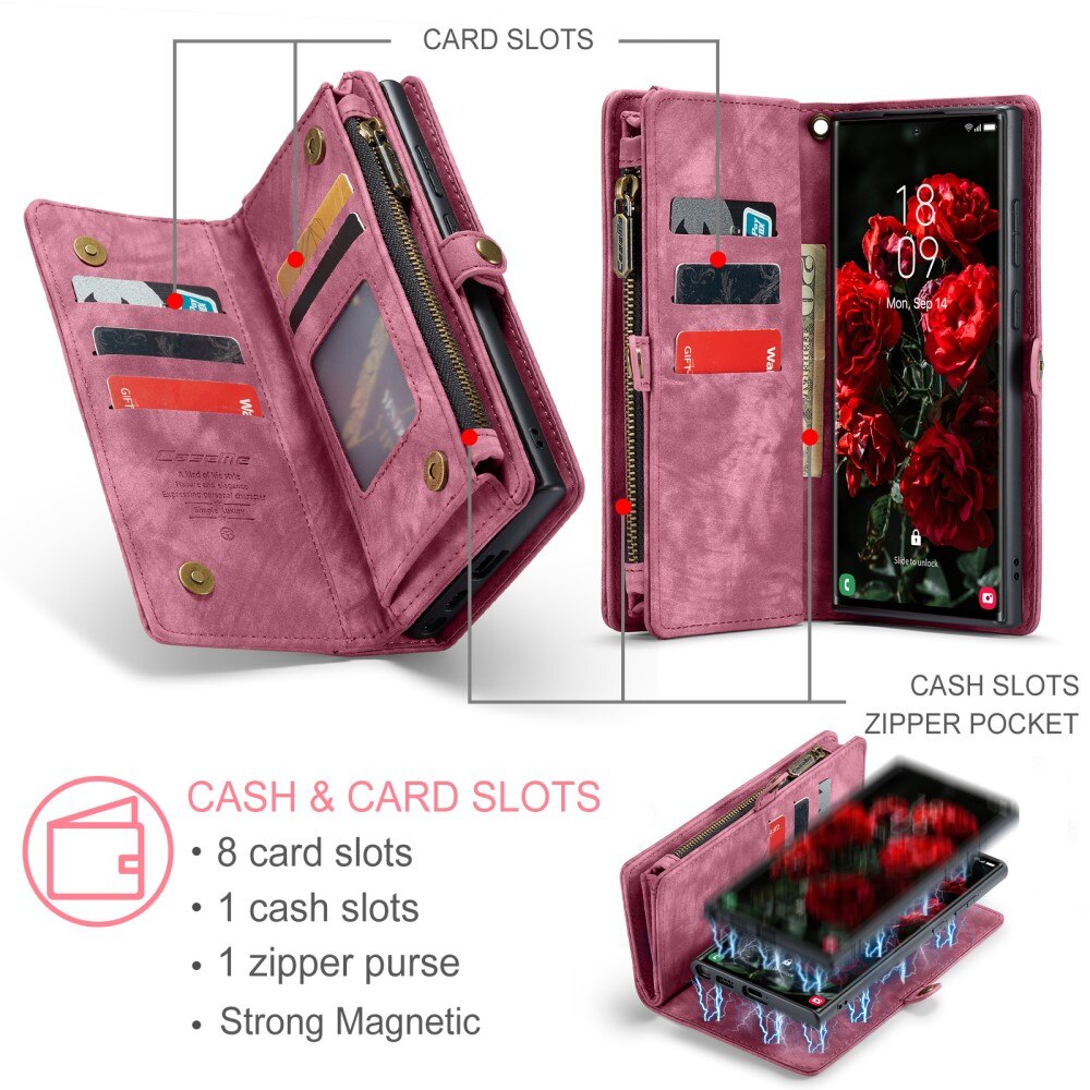 Samsung Galaxy S25 Ultra Multi-slot Wallet Case Red