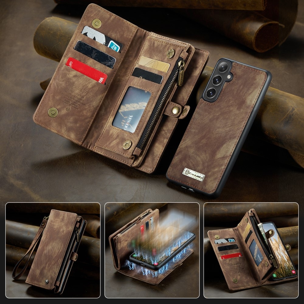 Samsung Galaxy S25 Multi-slot Wallet Case Brown