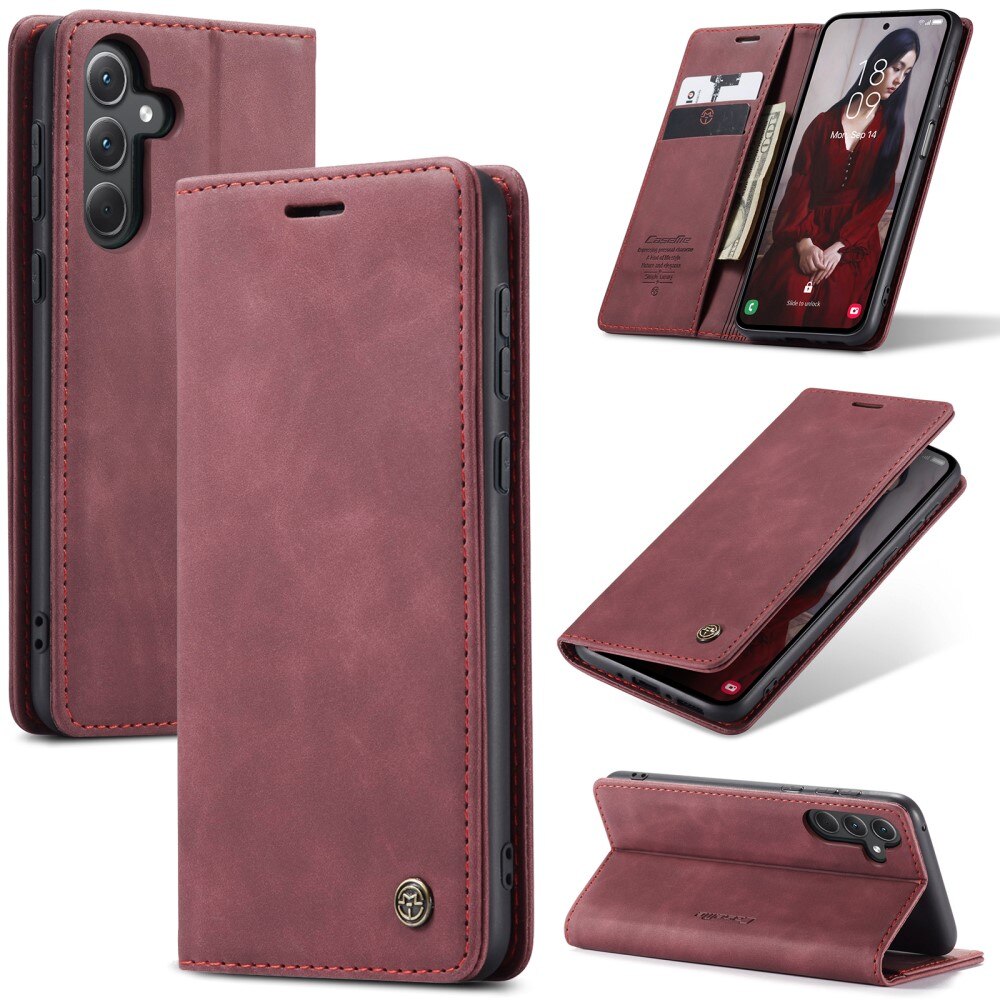 Samsung Galaxy A36 Slim Wallet Case Red