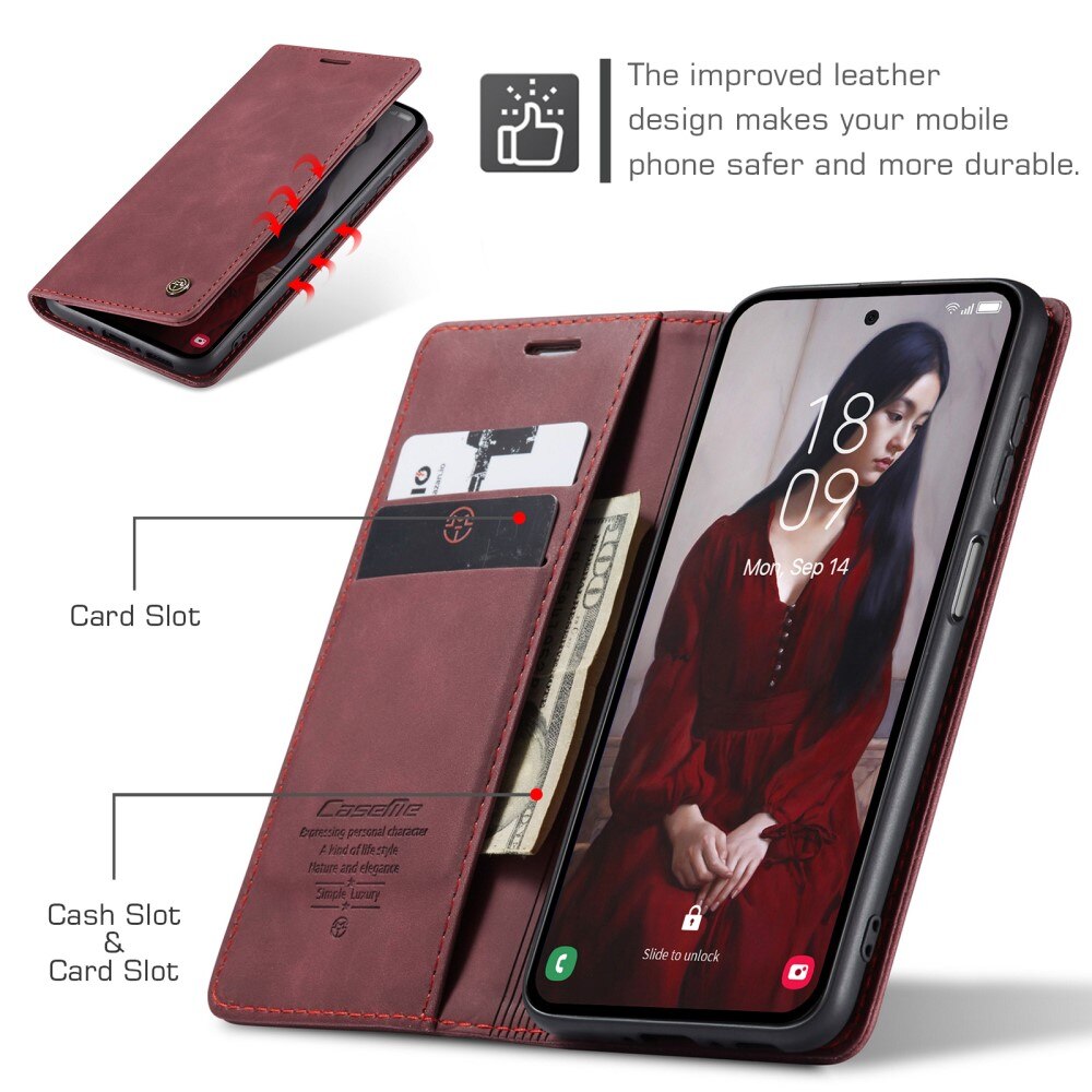 Samsung Galaxy A36 Slim Wallet Case Red