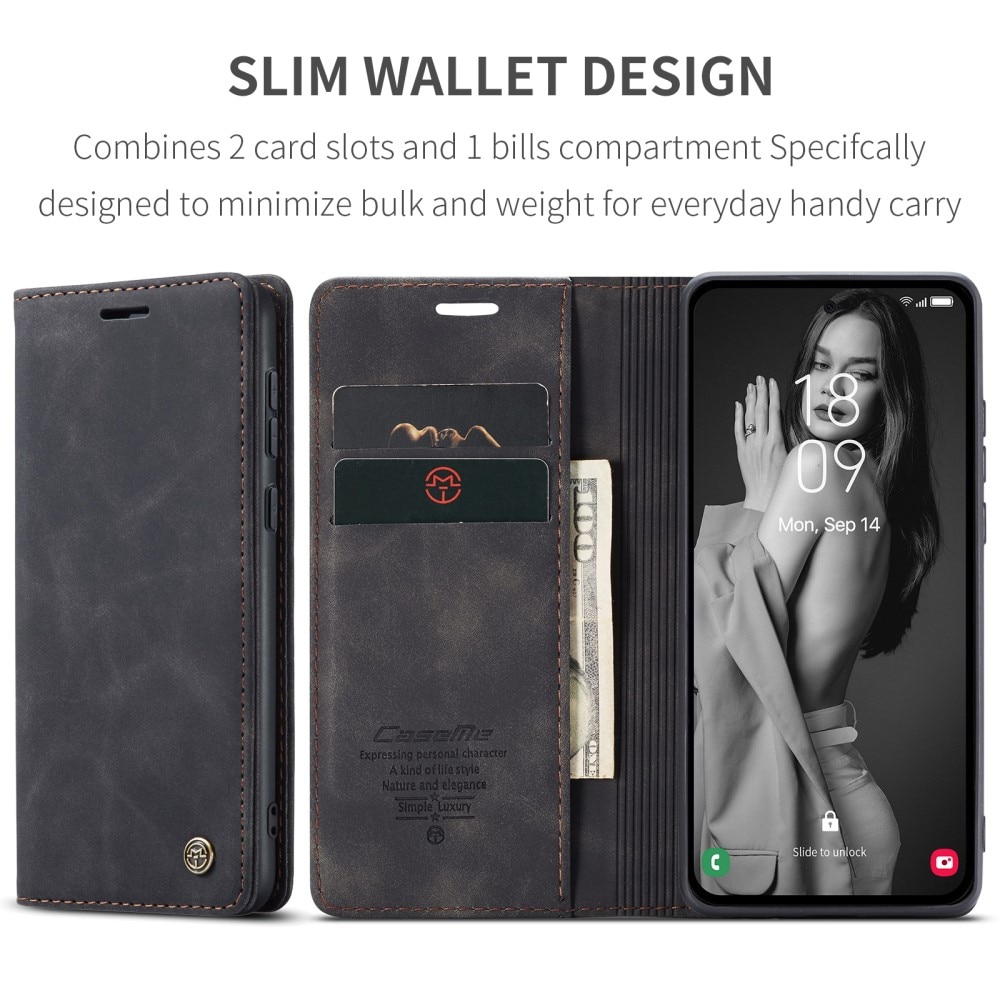 Samsung Galaxy A36 Slim Wallet Case Black