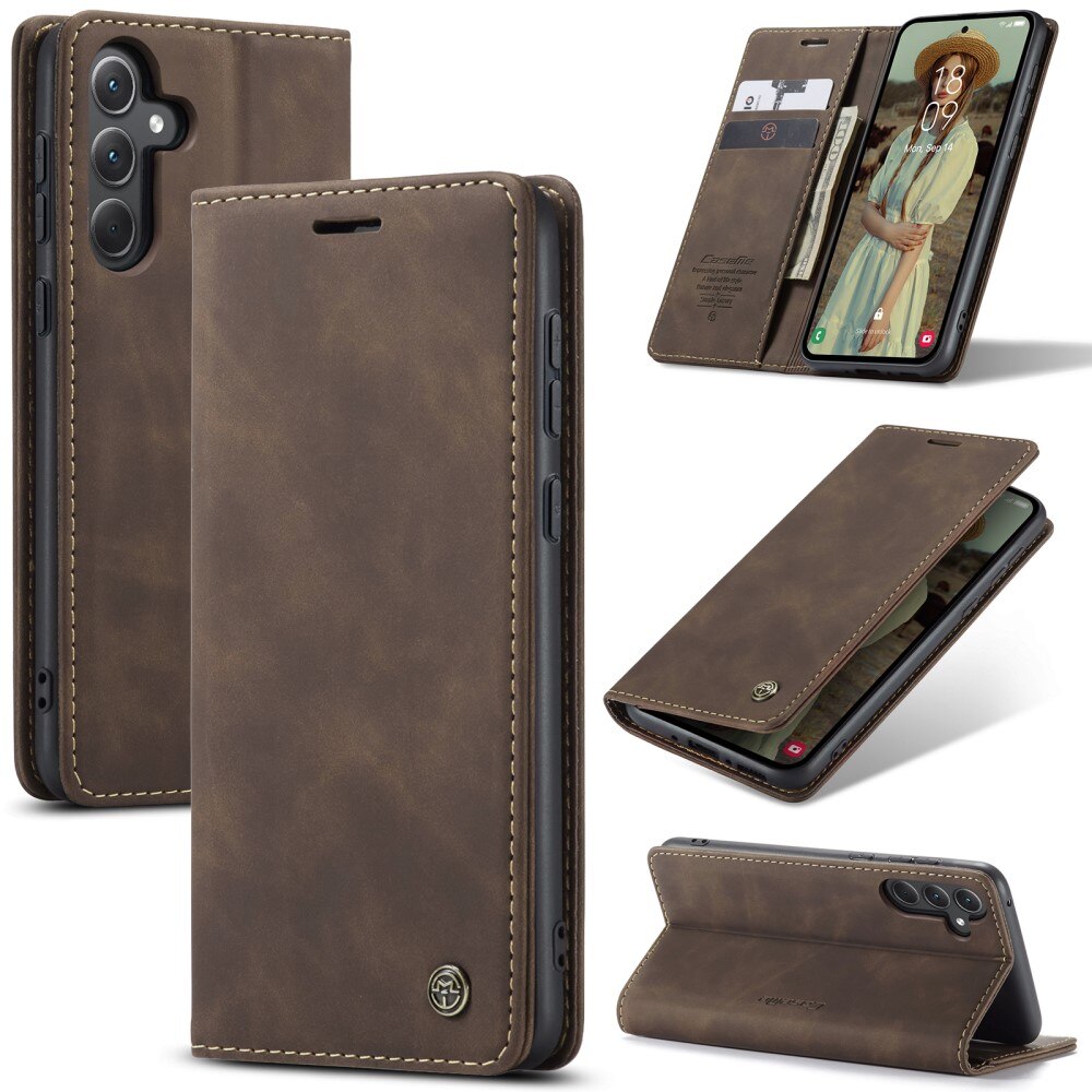 Samsung Galaxy A36 Slim Wallet Case Brown