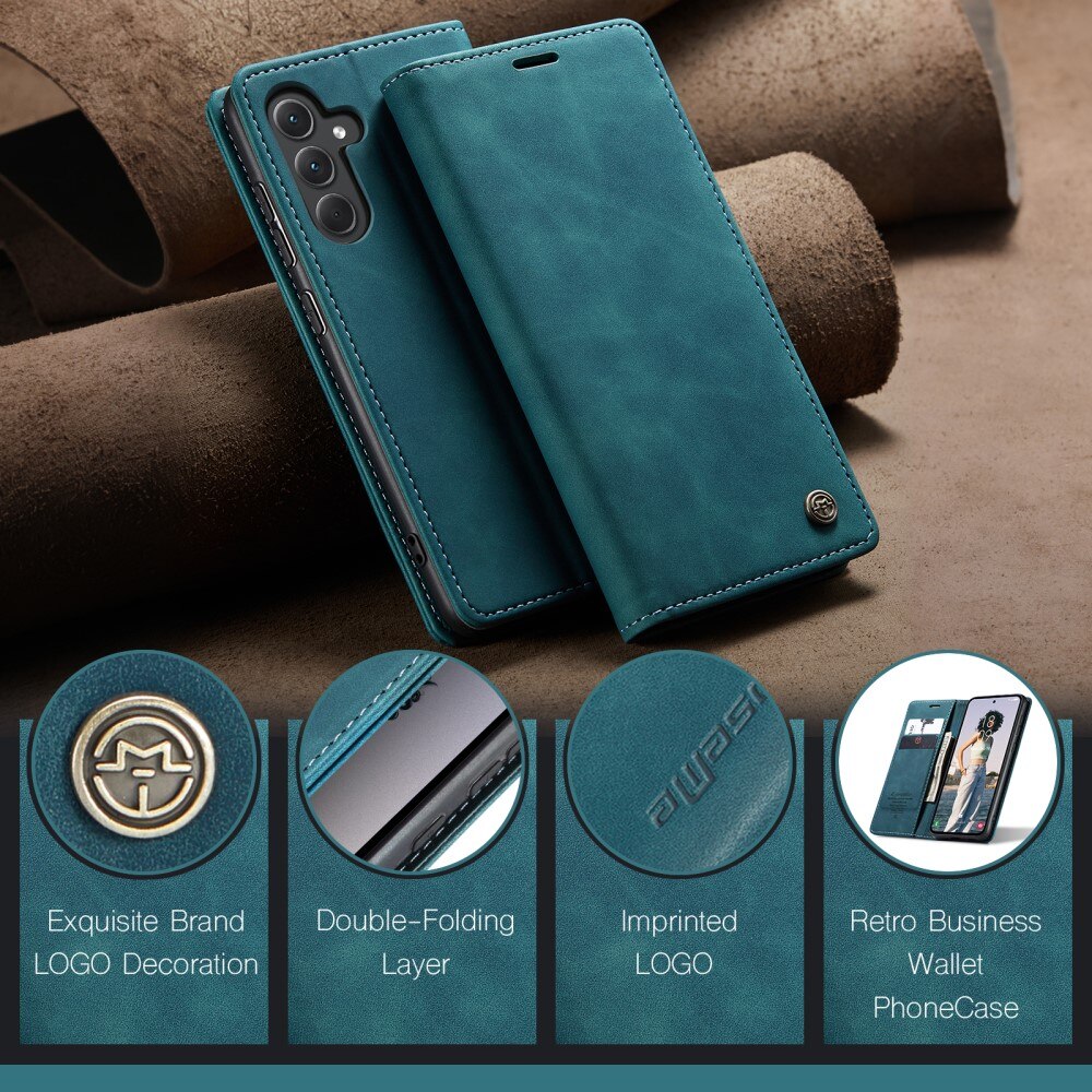 Samsung Galaxy A36 Slim Wallet Case Blue