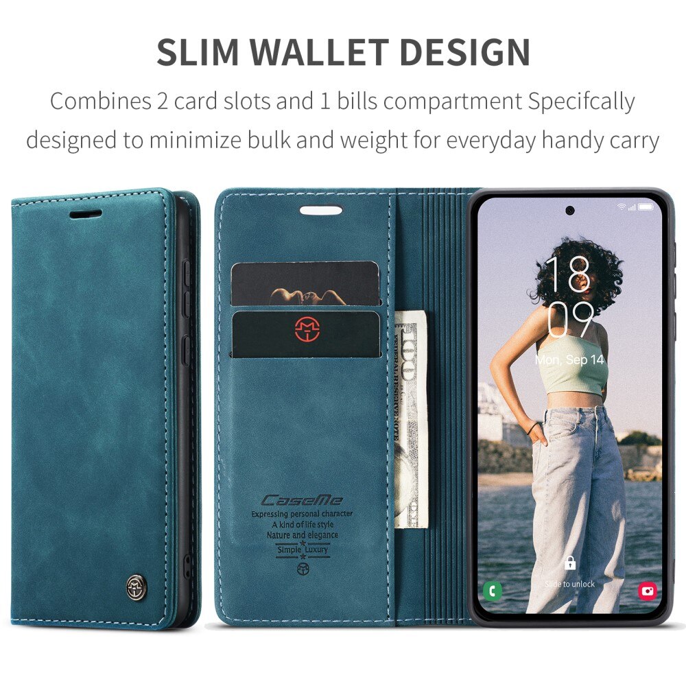 Samsung Galaxy A36 Slim Wallet Case Blue