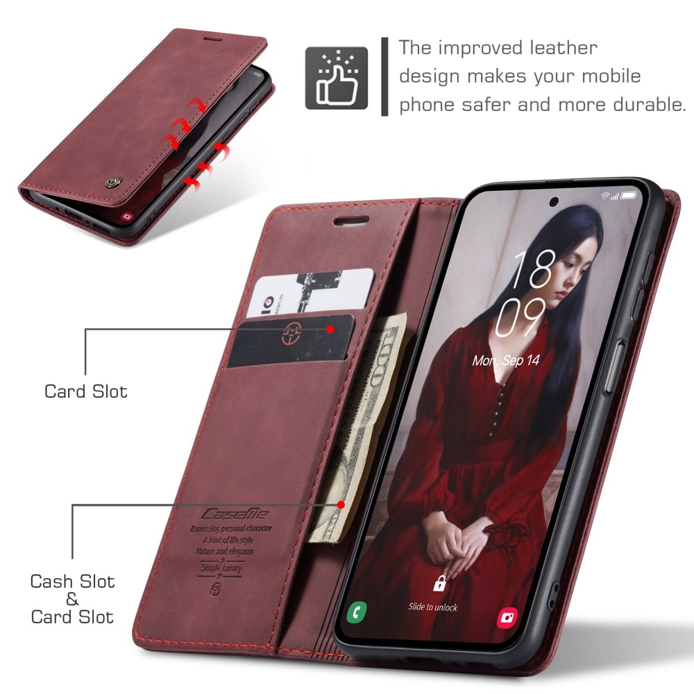 Samsung Galaxy A56 Slim Wallet Case Red