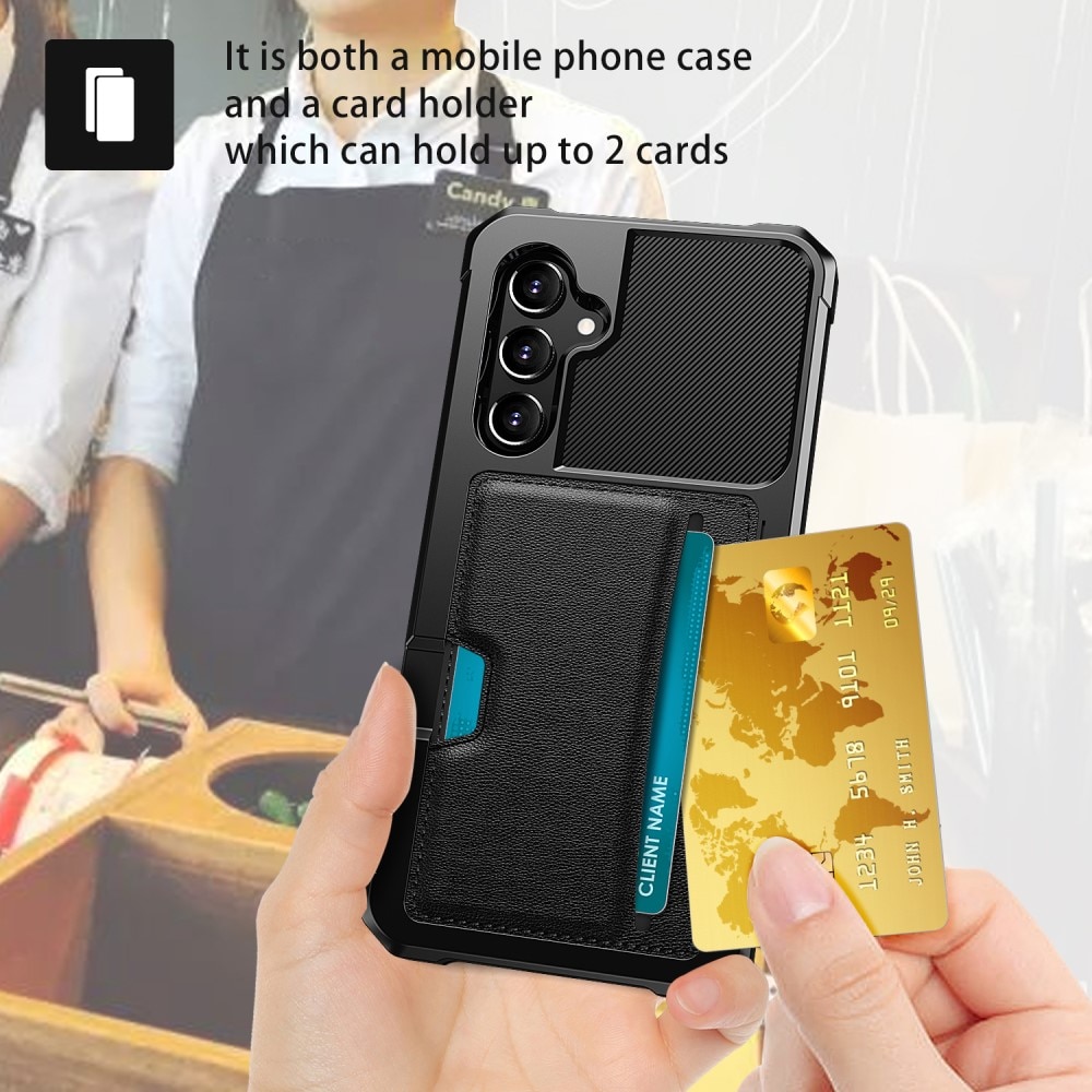 Galaxy S25 Tough Card Case Black