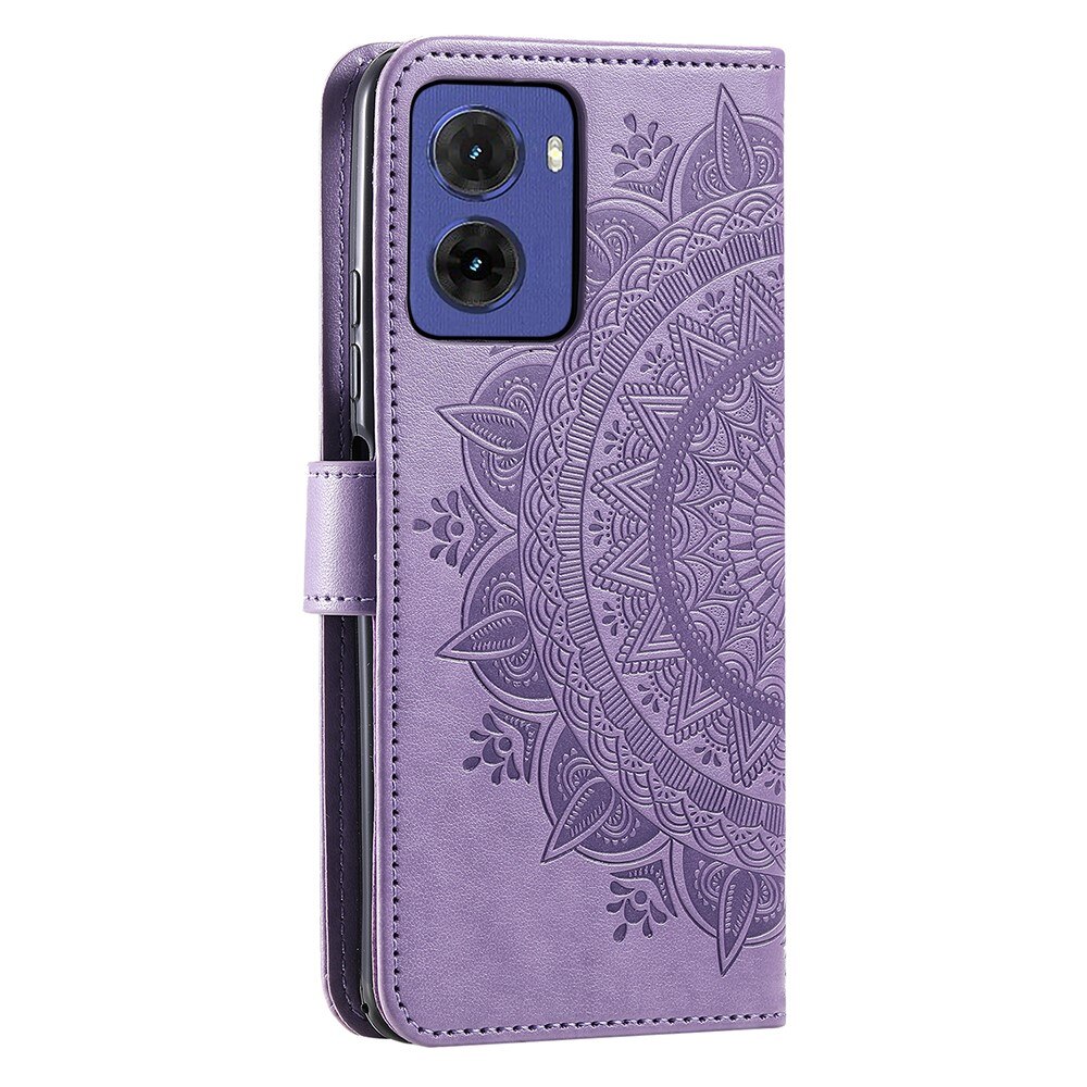 Motorola Moto G05 Leather Cover Mandala Purple