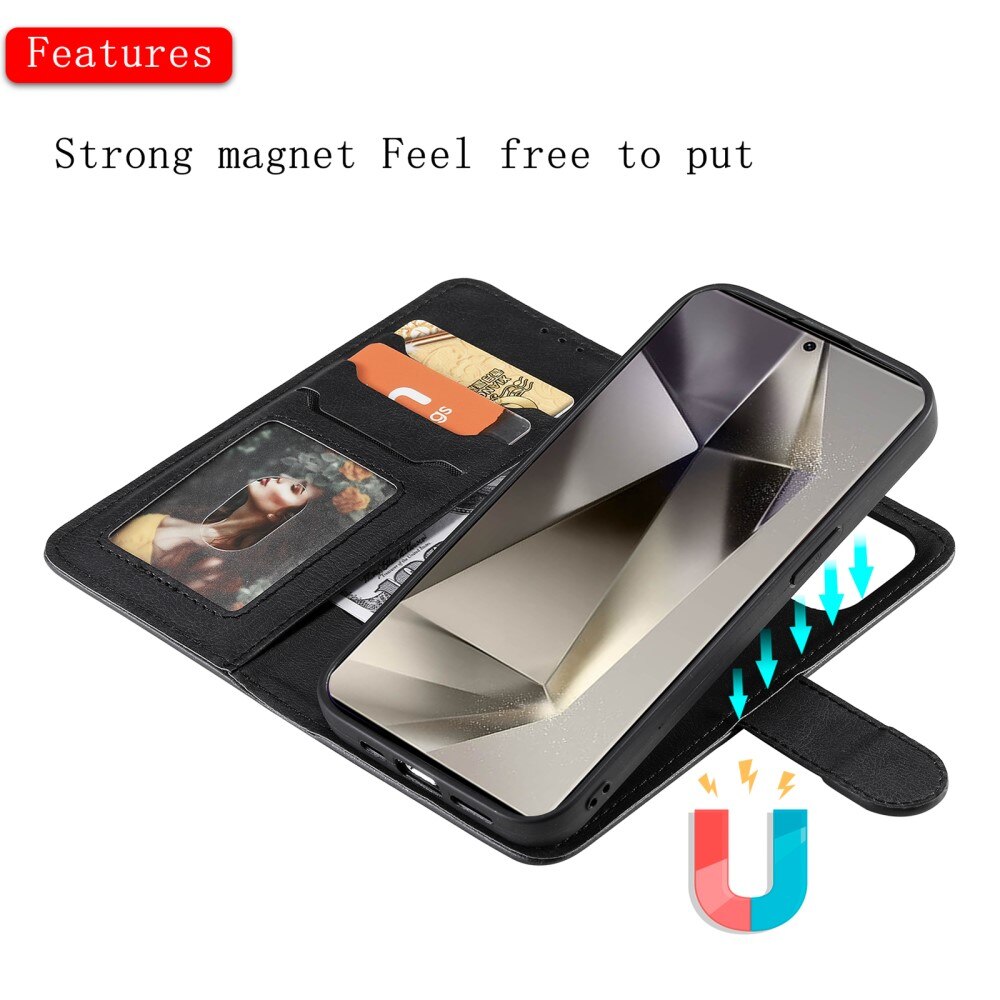 Samsung Galaxy S25 Ultra Magnetic Book Cover Black