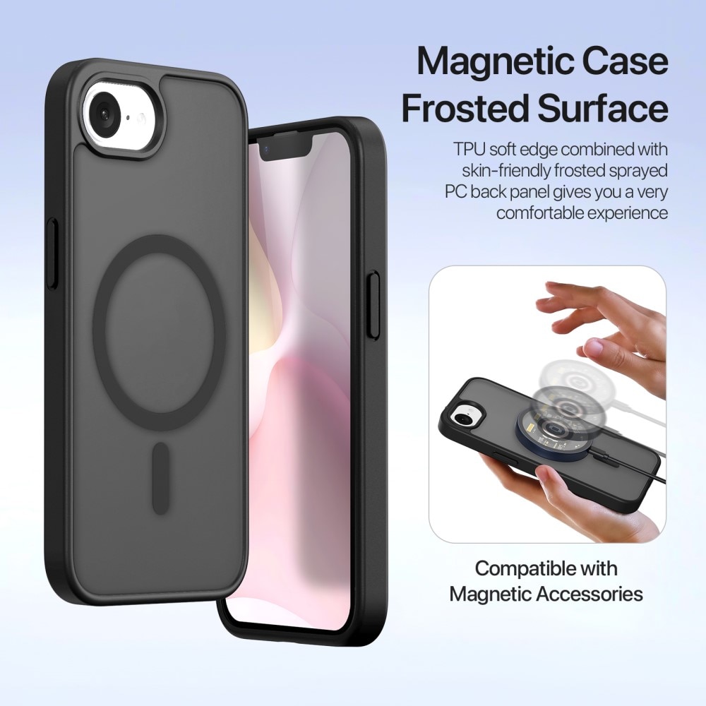 iPhone SE 4 Lawa Series Magnetic Wallet Case Black