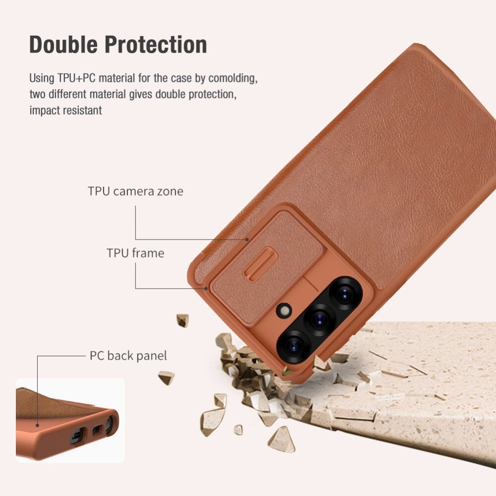 Samsung Galaxy S25 Qin Pro CamShield Cover Brown