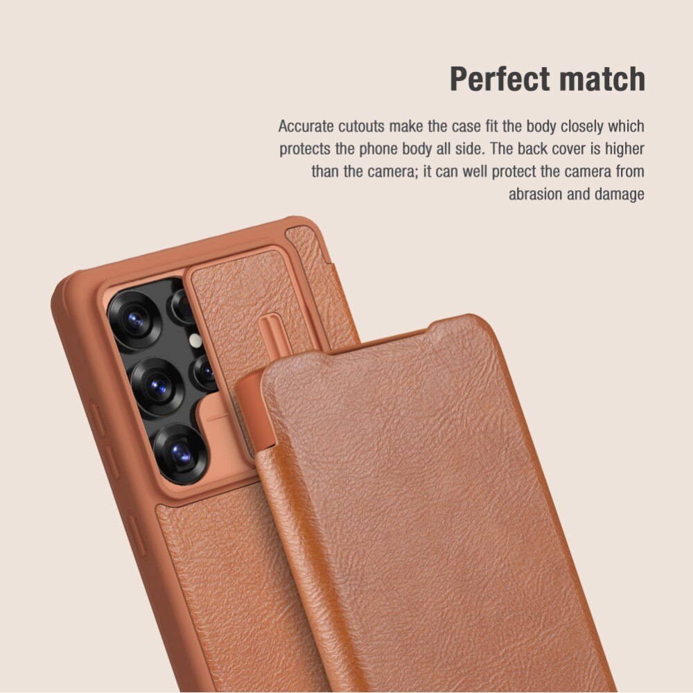 Samsung Galaxy S25 Ultra Qin Pro CamShield Cover Brown