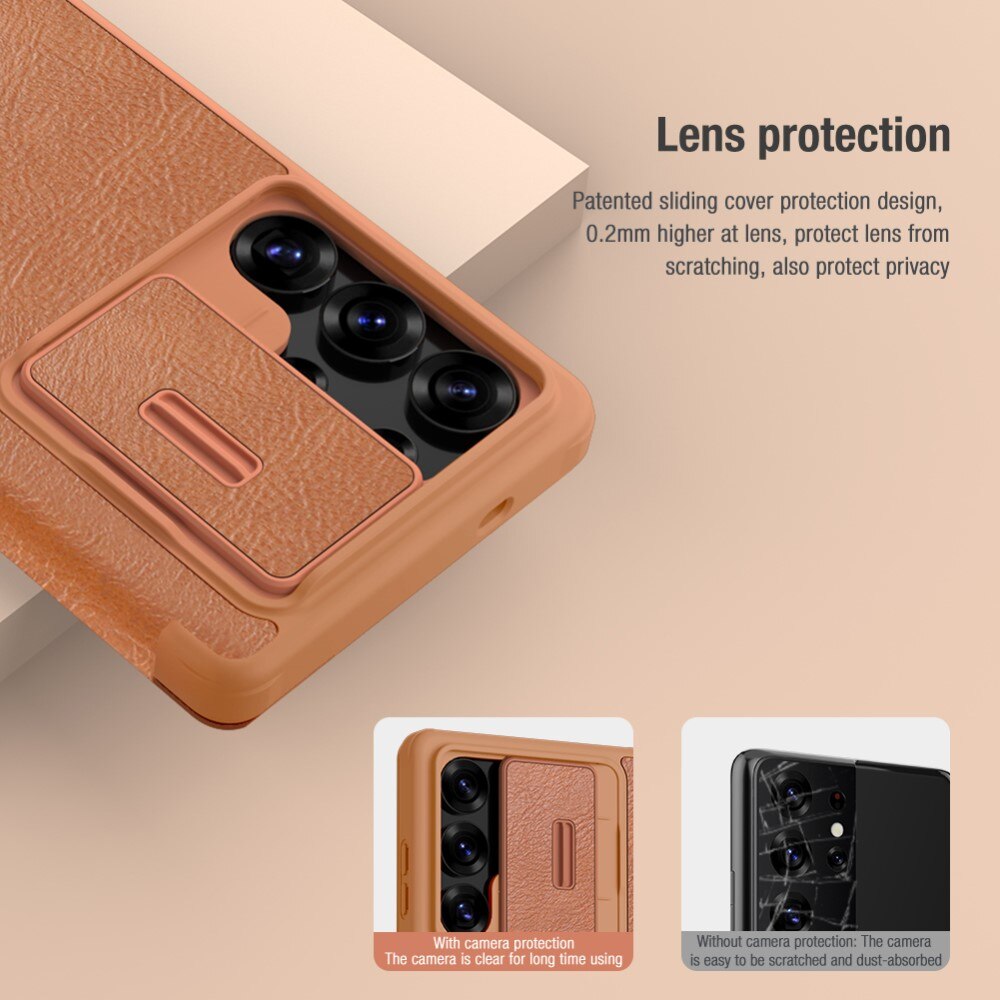 Samsung Galaxy S25 Ultra Qin Pro CamShield Cover Brown