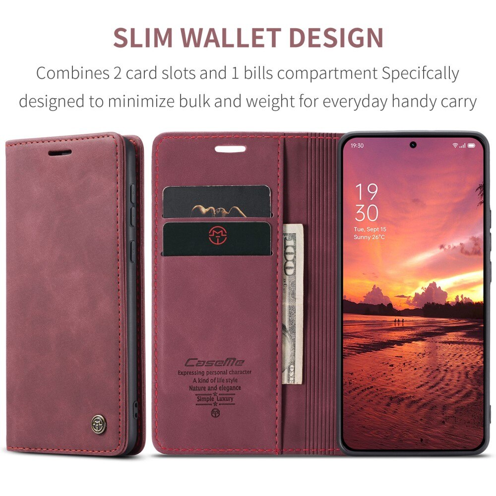  OnePlus 13 Slim Wallet Case Red