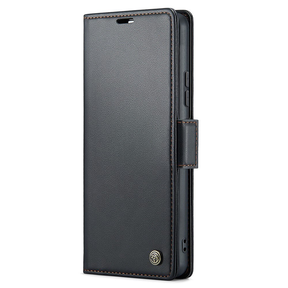 Samsung Galaxy S25 Plus RFID blocking Slim Wallet Case Black