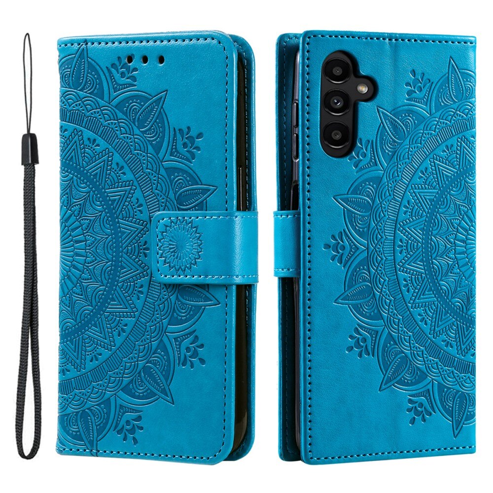 Samsung Galaxy A26 Leather Cover Mandala Blue