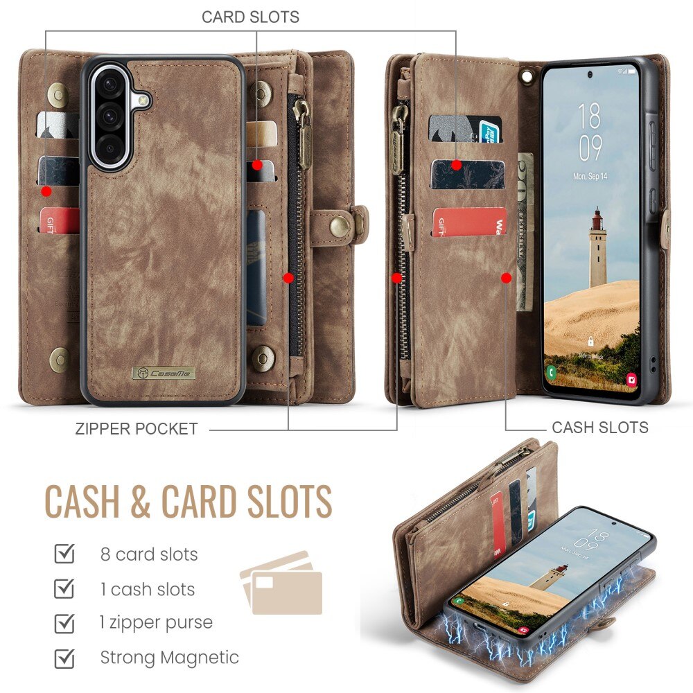 Samsung Galaxy A56 Multi-slot Wallet Case Brown