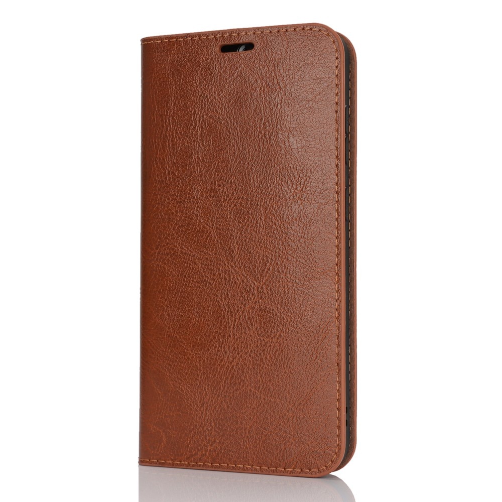 Samsung Galaxy S25 Plus Genuine Leather Wallet Case Brown