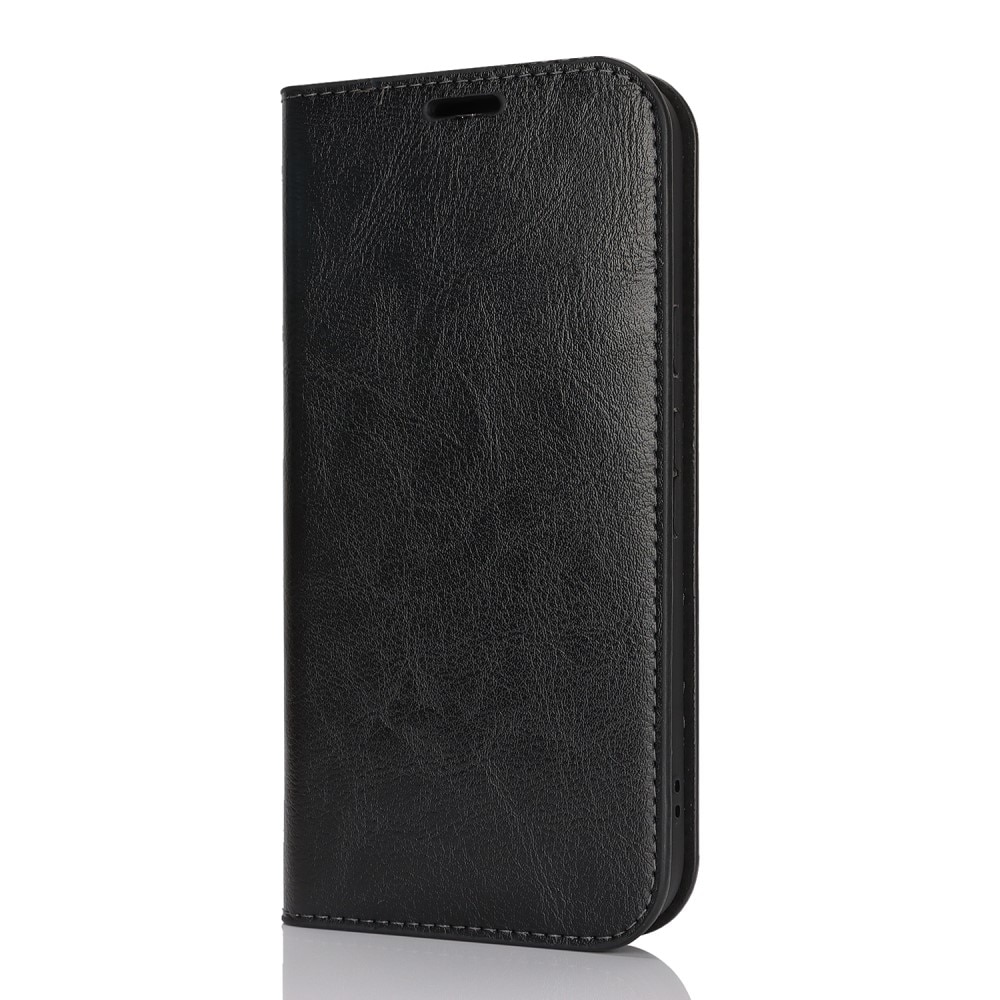 Google Pixel 9a Genuine Leather Wallet Case Black