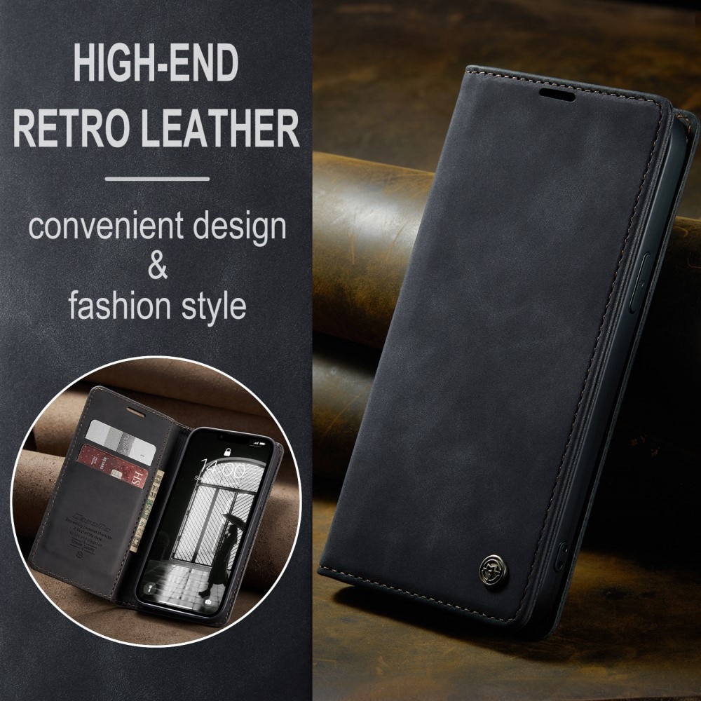 iPhone 16e Slim Wallet Case Black