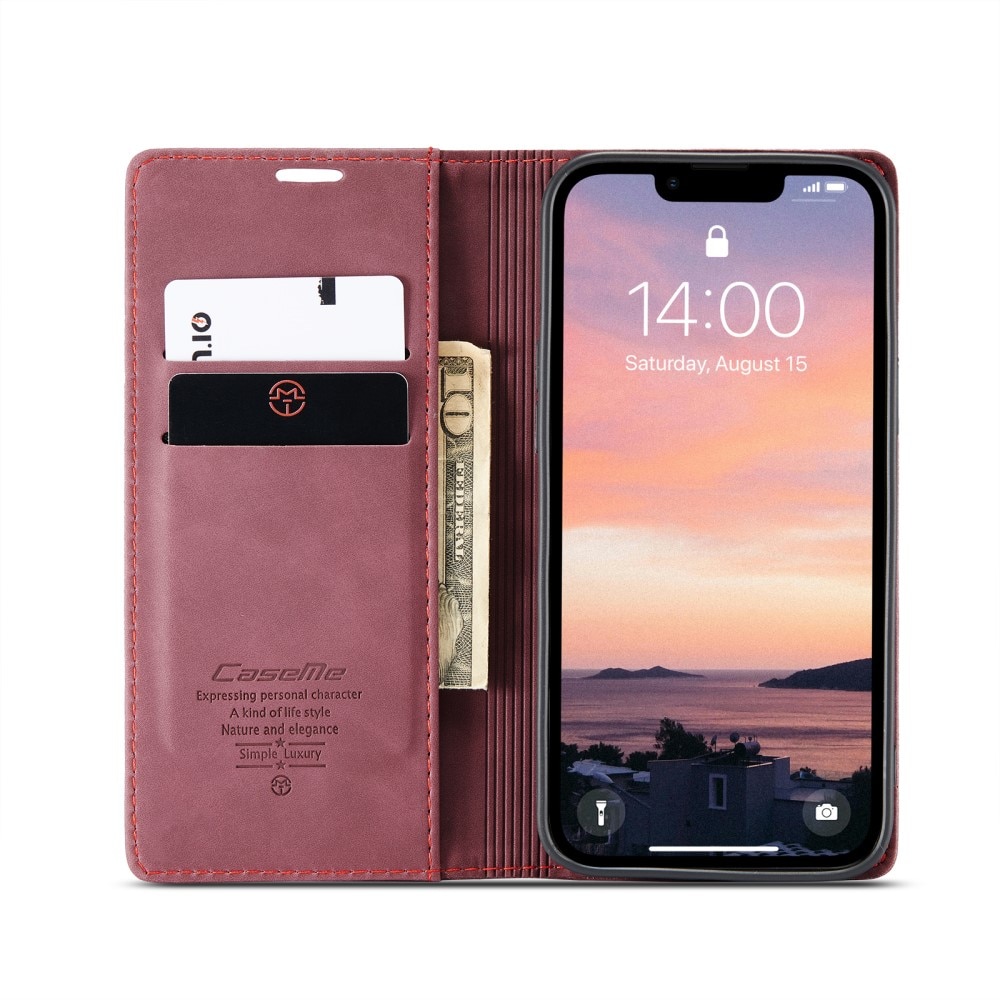 iPhone 16e Slim Wallet Case Red