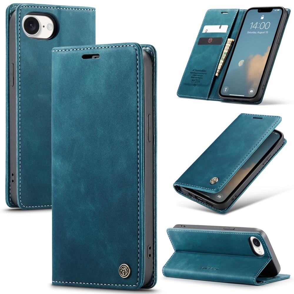 iPhone 16e Slim Wallet Case Blue