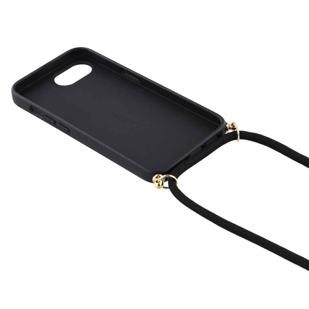 iPhone 16e Cover Neck Strap Black