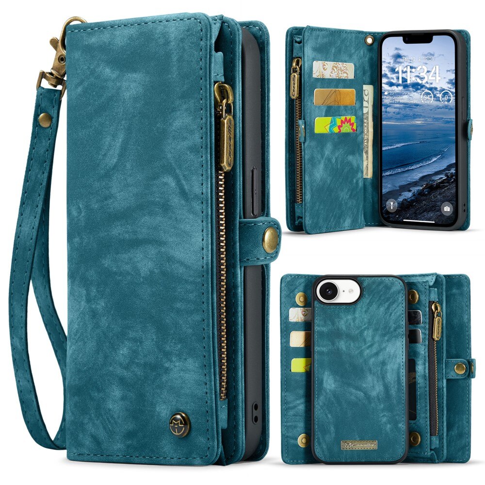 iPhone 16e Multi-slot Wallet Case Blue