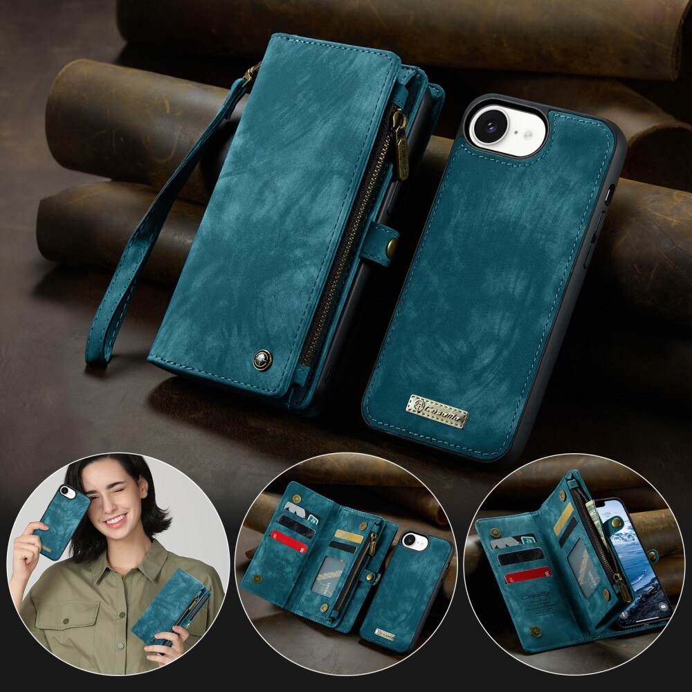 iPhone 16e Multi-slot Wallet Case Blue