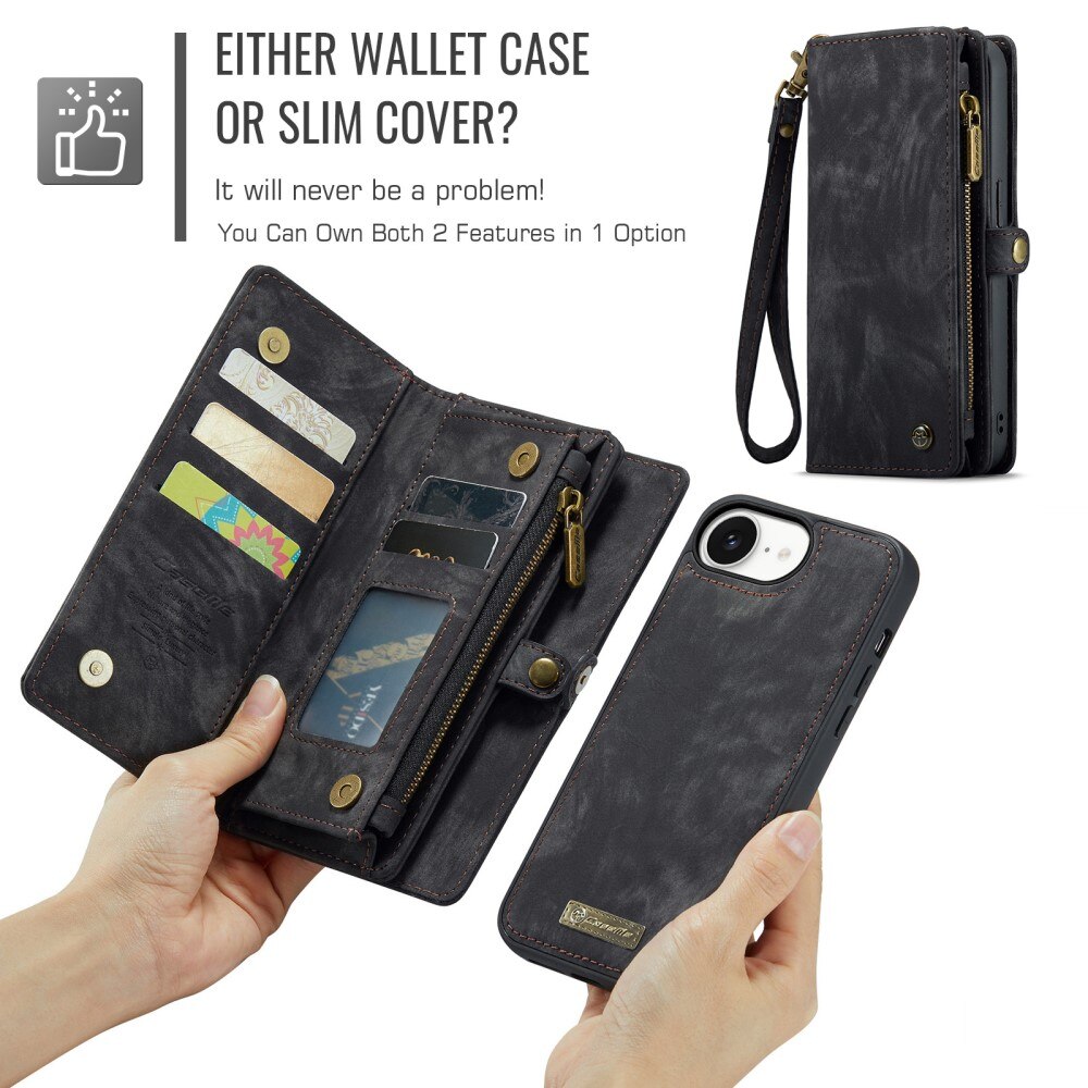 iPhone 16e Multi-slot Wallet Case Grey