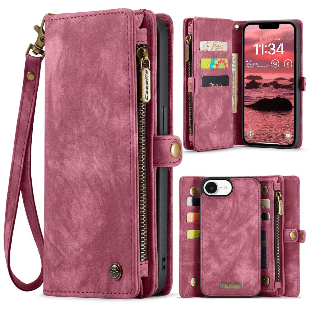 iPhone 16e Multi-slot Wallet Case Red