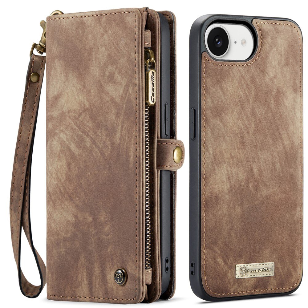 iPhone 16e Multi-slot Wallet Case Brown