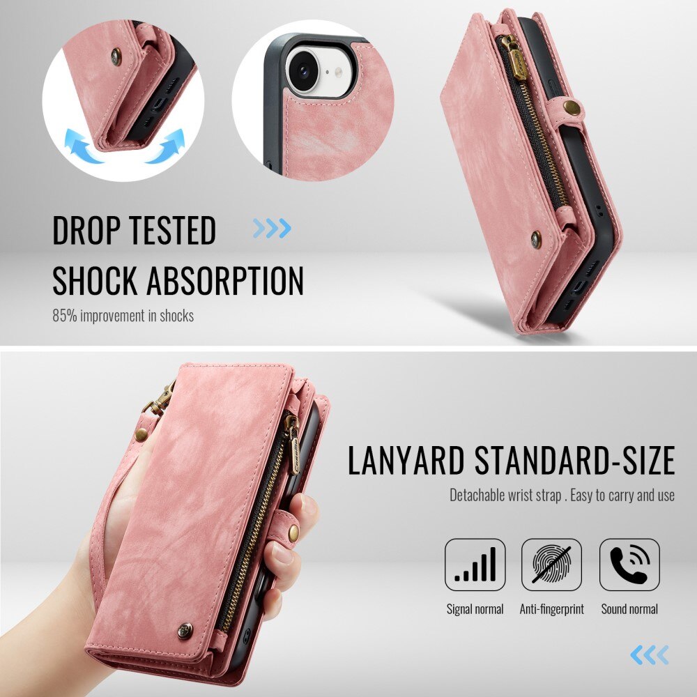 iPhone 16e Multi-slot Wallet Case Pink