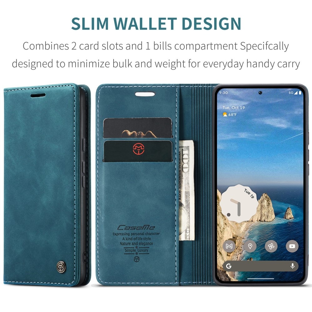 Google Pixel 9a Slim Wallet Case Blue