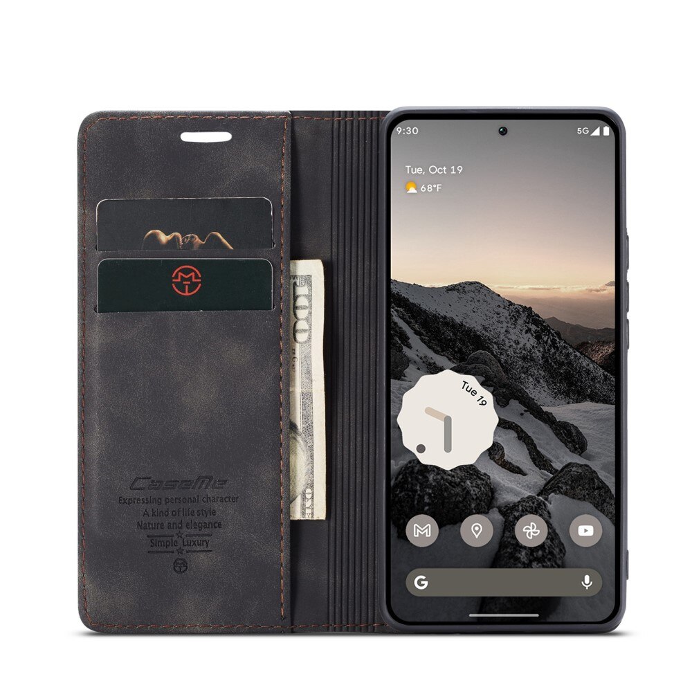 Google Pixel 9a Slim Wallet Case Black