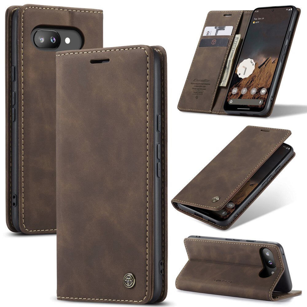 Google Pixel 9a Slim Wallet Case Brown