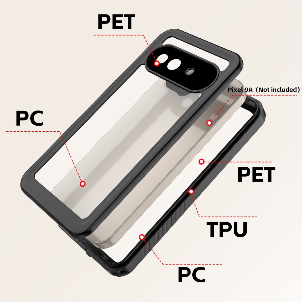 Google Pixel 9a Waterproof Case Transparent