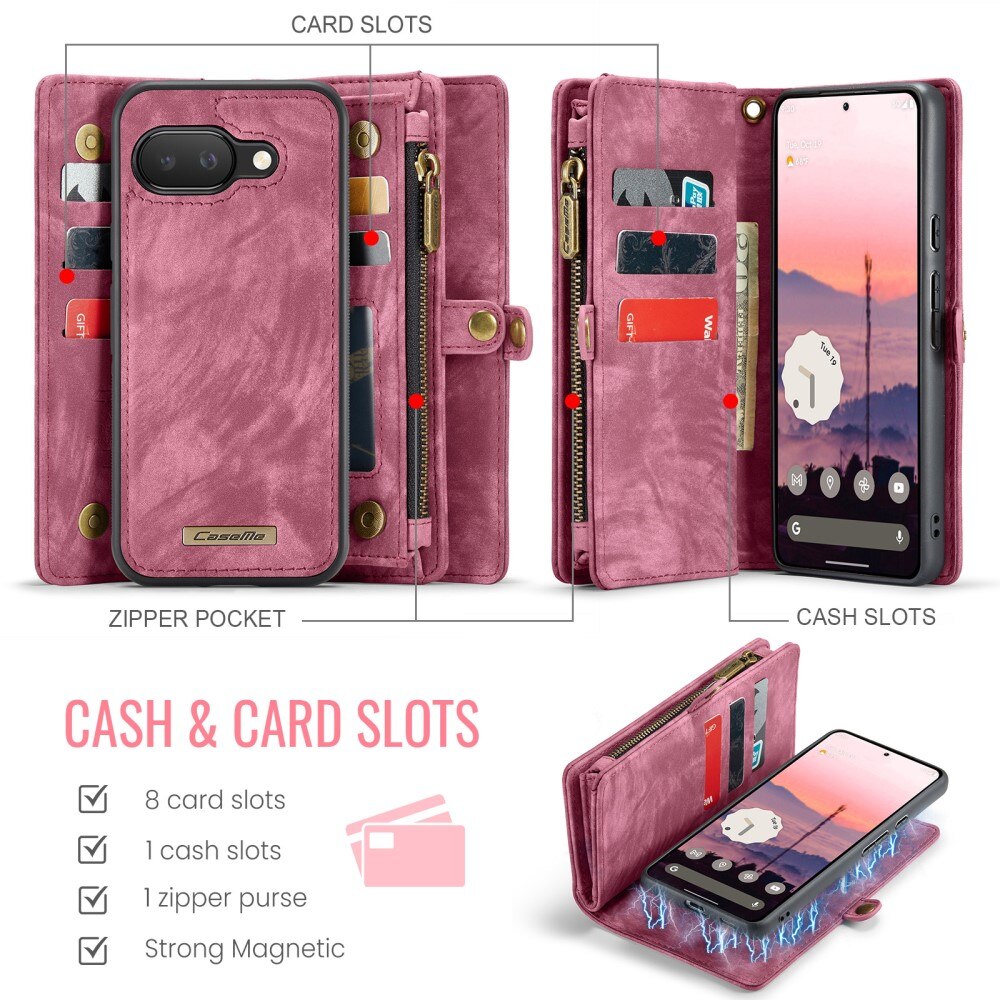 Google Pixel 9a Multi-slot Wallet Case Red