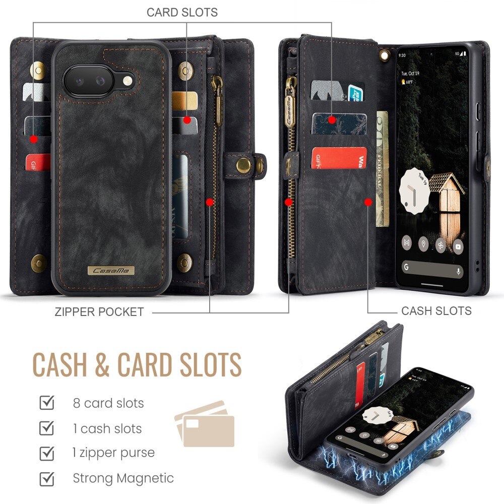 Google Pixel 9a Multi-slot Wallet Case Grey