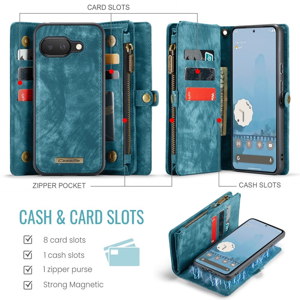 Google Pixel 9a Multi-slot Wallet Case Blue