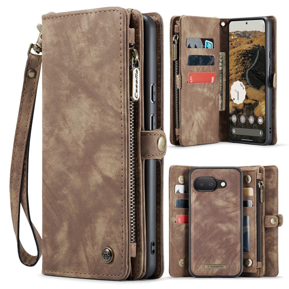 Google Pixel 9a Multi-slot Wallet Case Brown