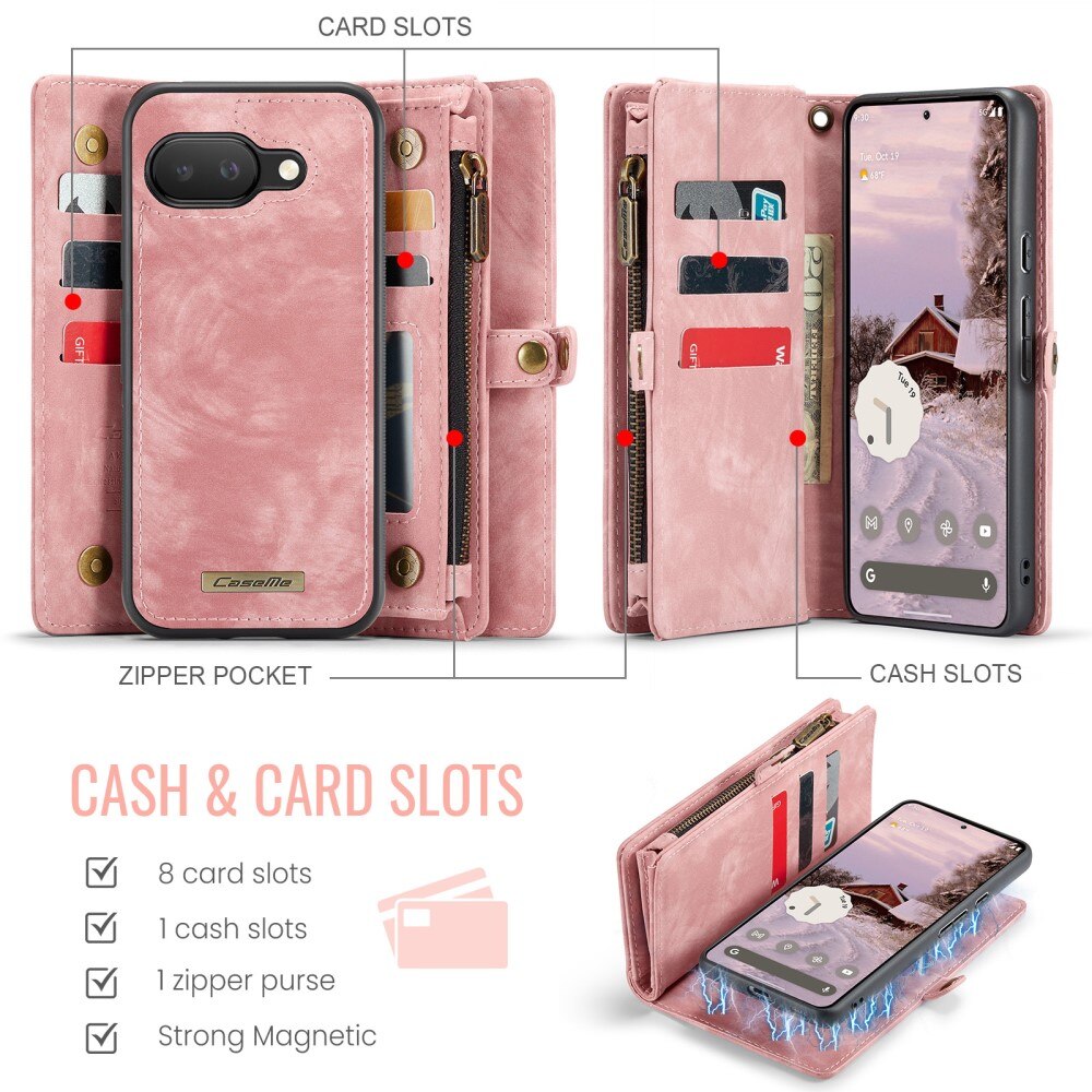 Google Pixel 9a Multi-slot Wallet Case Pink