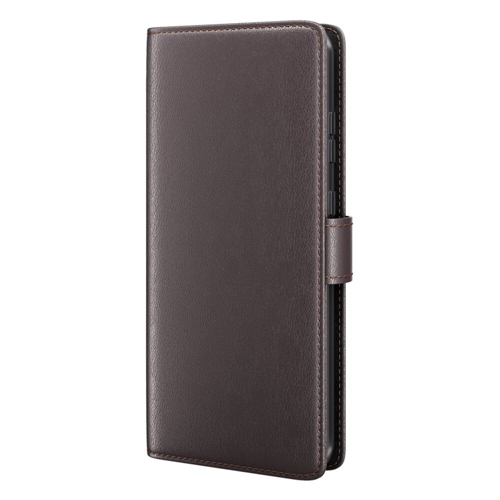 Samsung Galaxy S23 Ultra Genuine Leather Wallet Case Brown