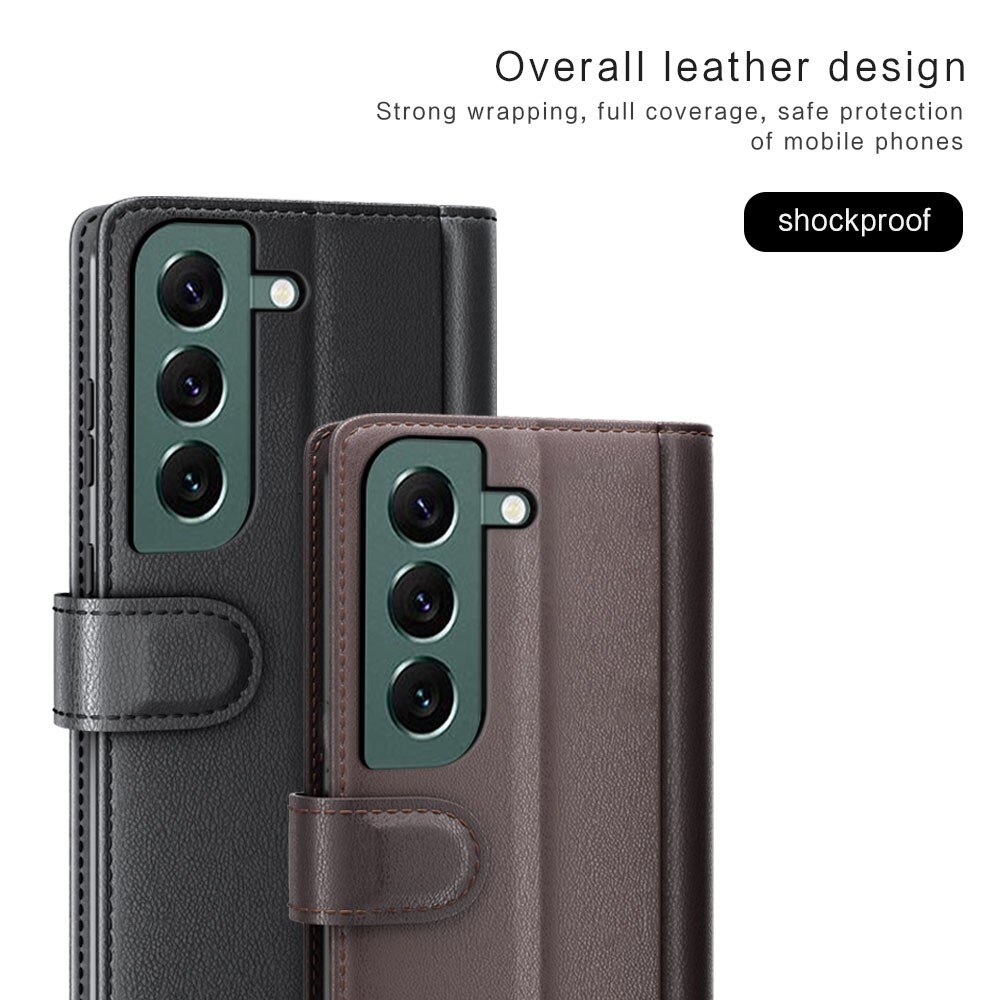 Samsung Galaxy S23 Plus Genuine Leather Wallet Case Brown