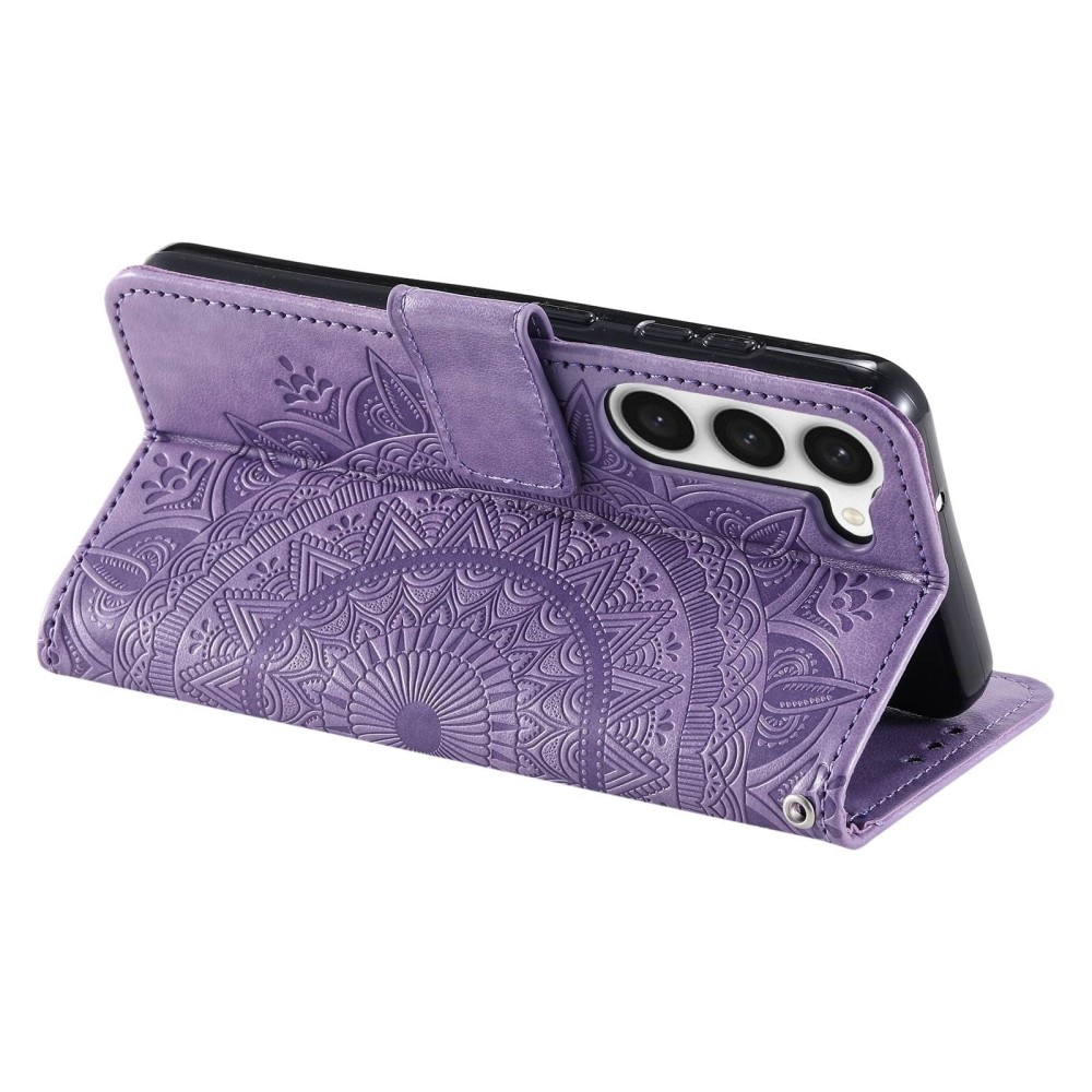 Samsung Galaxy S23 Plus Leather Cover Mandala Purple