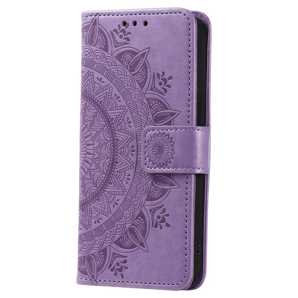 Samsung Galaxy S23 Plus Leather Cover Mandala Purple